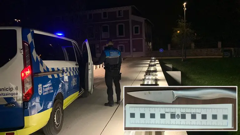 Dos detenidos y un policía herido por una pelea entre 12 personas en Pamplona POLICÍA MUNICIPAL DE PAMPLONA