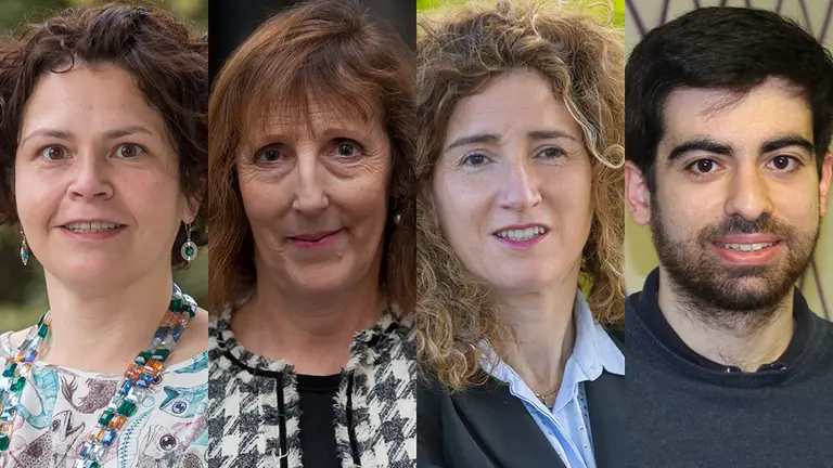 De izquierda a derecha, Sarali Gintsburg, Ruth Breeze, Ana María Fernández y Dámaso Izquierdo, investigadores de la Universidad de Navarra que forman parte del nuevo proyecto europeo. UNIVERSIDAD DE NAVARRA