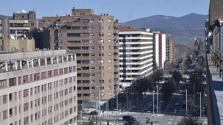 Avenida de Pío XII de Pamplona. AYUNTAMIENTO DE PAMPLONA