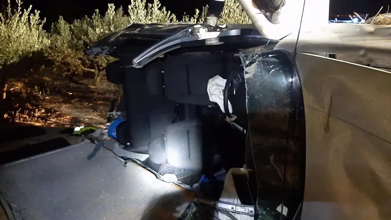 Accidente de tráfico en la N-161, en Corella. BOMBEROS DE NAVARRA