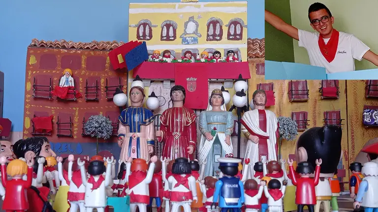 Rubén Garde al lado de una de sus grabaciones. ARCHIVO