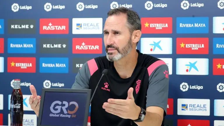 Vicente Moreno, entrenador del Espanyol, en una rueda de prensa previa al partido. ESPANYOL DE BARCELONA