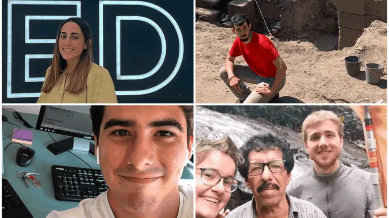 Imagen de algunos de los estudiantes de la Universidad que han realizado prácticas este verano. ARCHIVO