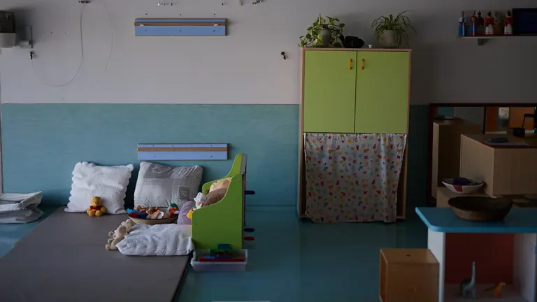 Una de las aulas de la escuela infantil de mendillorri en el inicio del curso academico 2021/2022. MIGUEL OSÉS