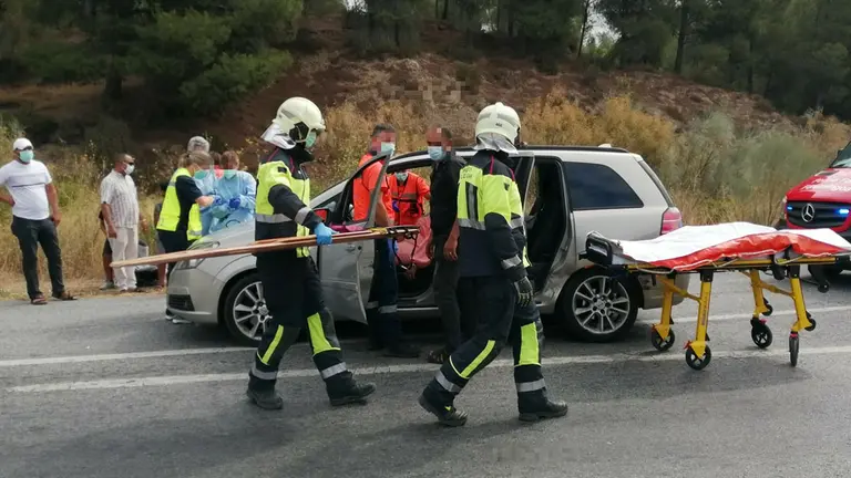 Accidente de tráfico en Valtierra. BOMBEROS DE NAVARRA