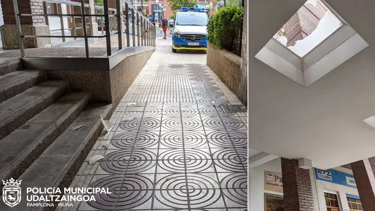 Herida una ni&ntilde;a tras caer por un tragaluz en Pamplona POLIC&Iacute;A MUNICIPAL DE PAMPLONA