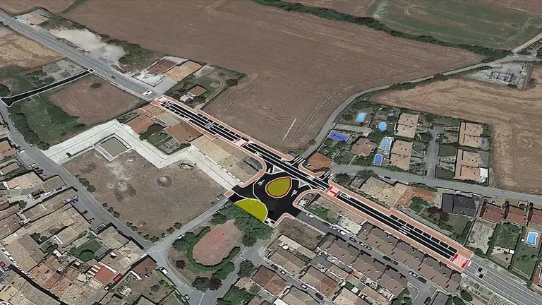 Creación de la nueva rotonda de acceso y salida a Monreal. GOBIERNO DE NAVARRA