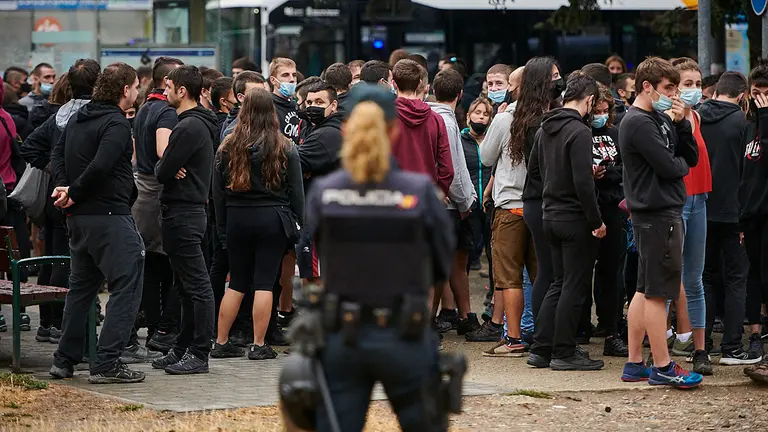 Disturbios durante el desalojo del Gaztetxe de la Rochapea. PABLO LASAOSA