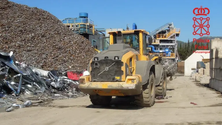 Accidente laboral en Berrioplano. POLICÍA FORAL