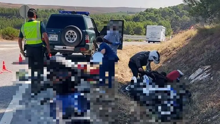 Accidente de moto en Lodosa. GUARDIA CIVIL DE NAVARRA copia