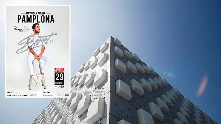 Cartel del concierto de Beret en Pamplona para diciembre de 2021. CEDIDA
