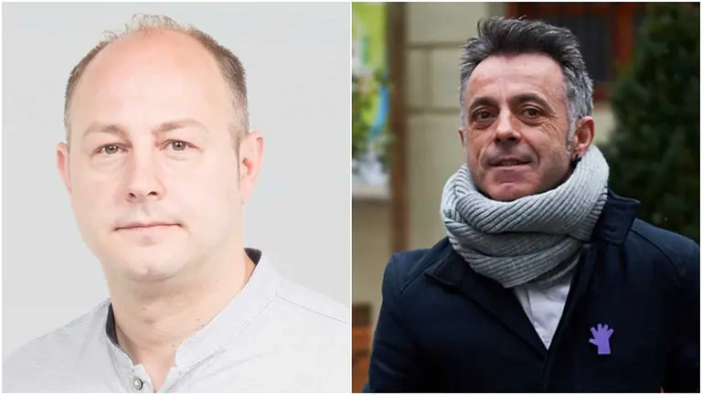 Joseba Orduña (izquierdsa) será el nuevo concejal de Geroa Bai en el Ayuntamiento del Valle de Egüés en sustitución de Alfonso Etxeberria.