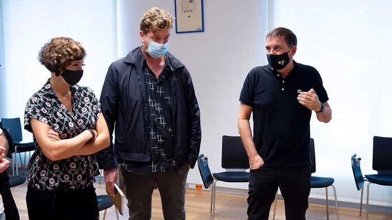 Reunión de Arnaldo Otegi en Pamplona con miembros de EH Bildu.  (2)