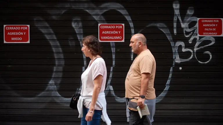La hostelería cierra el jueves tras las agresiones de la semana pasada. MIGUEL OSÉS