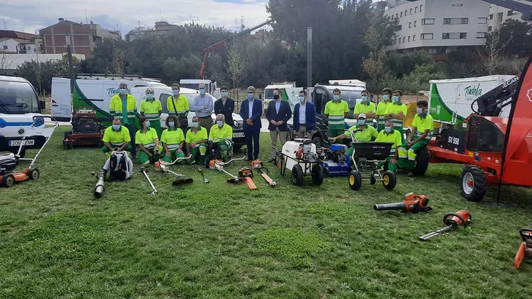 Tudela presenta su nueva flota de jardinería. AYUNTAMIENTO DE TUDELA