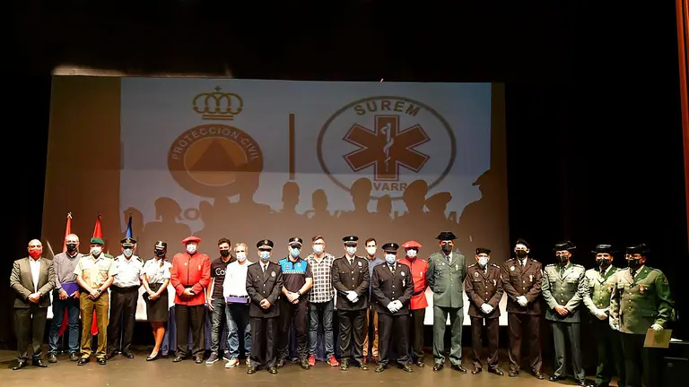 Acto de entrega de reconocimientos por parte del Ayuntamiento de Berrioplano y SUREM-Navarra Protección Civil Berrioplano. IVÁN DELGADO