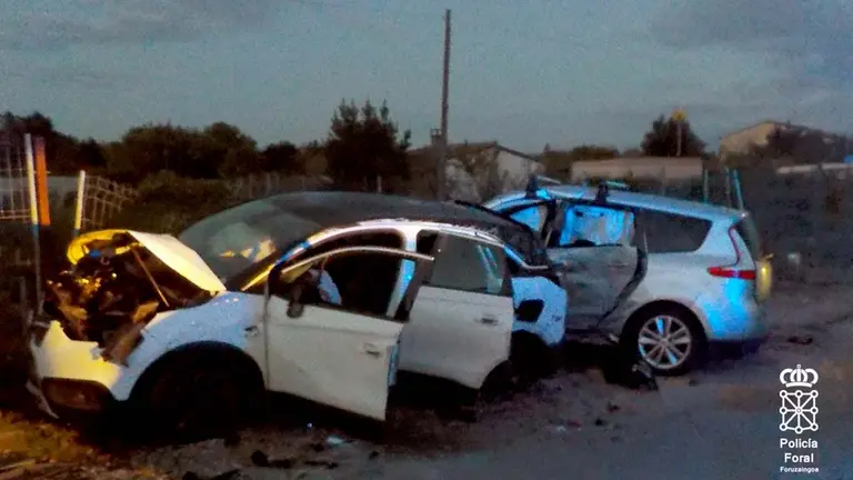 Accidente de tráfico en Corella. POLICÍA FORAL