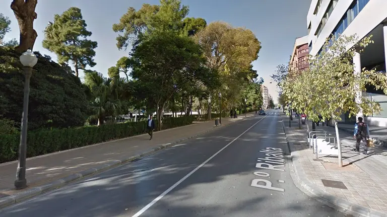 Paseo Ribalta, en Castelló de la Plana. GOOGLE MAPS