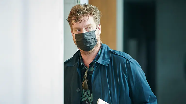 Maiorga Ramírez de EH  Bildu antes de comenzar la Mesay Junta de portavoces. PABLO LASAOSA