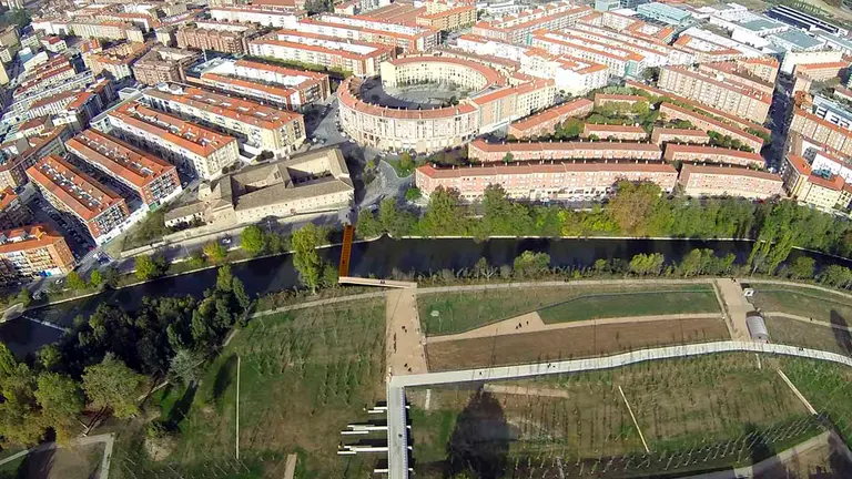 Imagen aérea del parque de Aranzadi en Pamplona. AYUNTAMIENTO DE PAMPLONA
