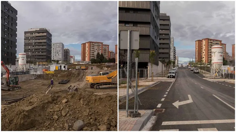 nueva calle creada con la prolongación de Bardenas Reales desde la calle Mutilva hasta la avenida de Juan Pablo II, para unir Lezkairu y Santa María la Real. AYUNTAMIENTO DE PAMPLONA
