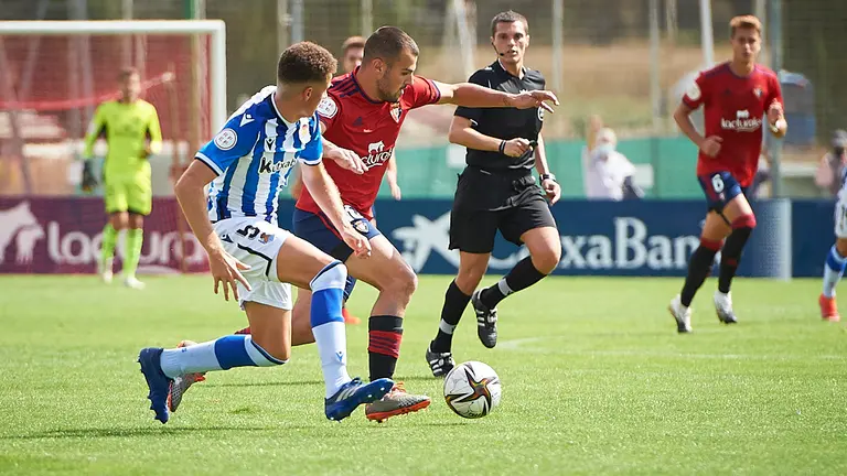 Osasuna Promesas se enfrenta a la Real Sociedad C en Tajonar. PABLO LASAOSA