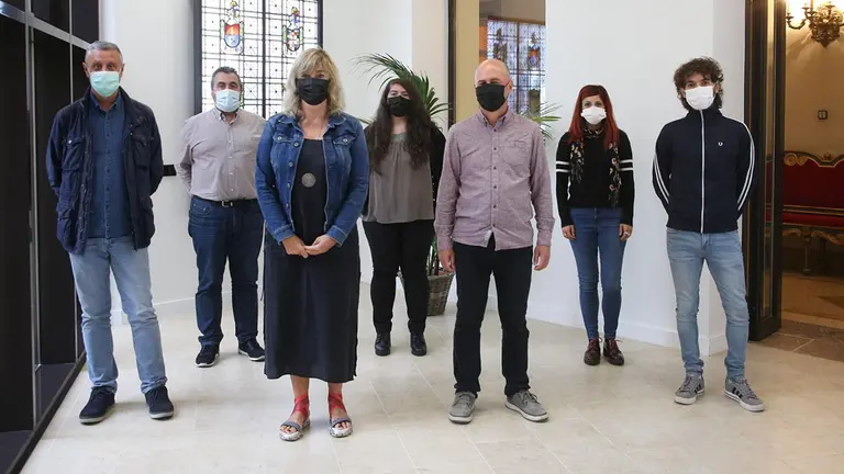 Martín Zabalza, Cesar Layana, Ana Ollo, Izaskun Rodríguez, Fernando Mendiola, Esther Aldave y Daniel Oviedo. GOBIERNO DE NAVARRA