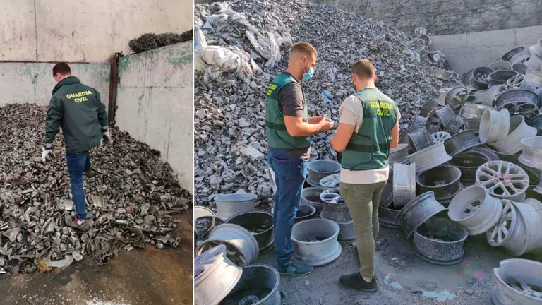 Tres detenidos en Pamplona por el robo de 70 toneladas de llanatas de aluminio GUARDIA CIVIL