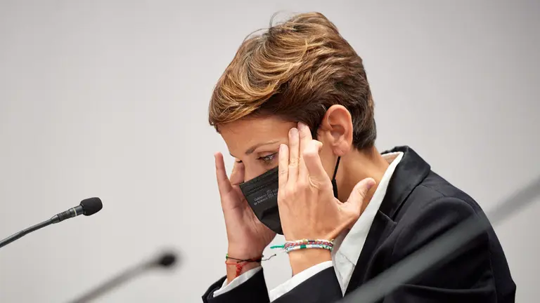 Comisión de Régimen Foral del Parlamento de Navarra. Comparecencia para que la presidenta del Gobierno de Navarra, María Chivite, explique el Plan de Empleo 2021-2024. MIGUEL OSÉS