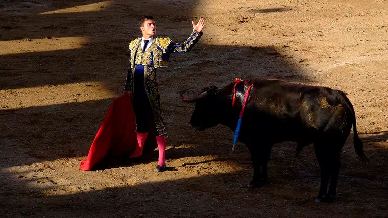 Novillada celebrada el 26 de septiembre en la Plaza de Toros de Sangüesa. ÁLVARO ALONSO