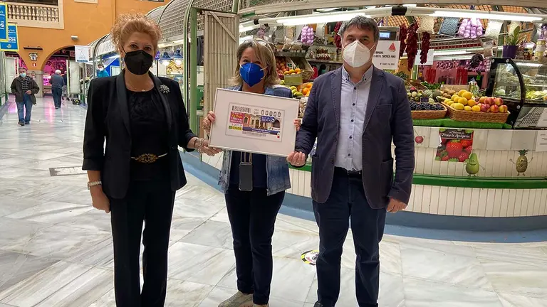 Presentanción del Cupón de la ONCE en homenaje al Mercado de Santo Domingo de Pamplona. CEDIDA