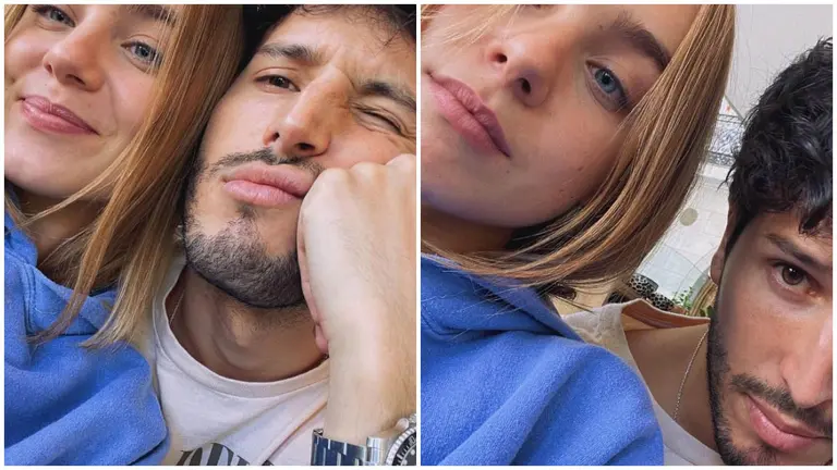 La navarra Clara Galle junto al cantante colombiano Sebasti&aacute;n Yatra.