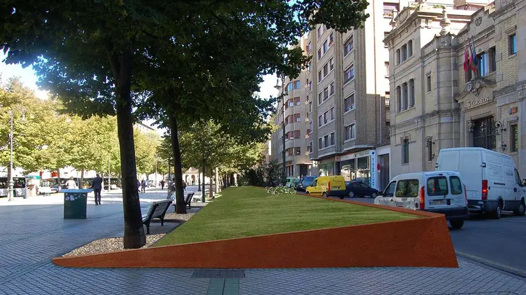 Paseo de sarasate de Pamplona. AYUNTAMIENTO DE PAMPLONA