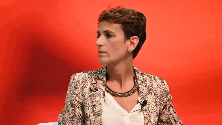 La presidenta del Gobierno de Navarra, María Chivite, durante el Congreso Federal del PSOE. PSOE