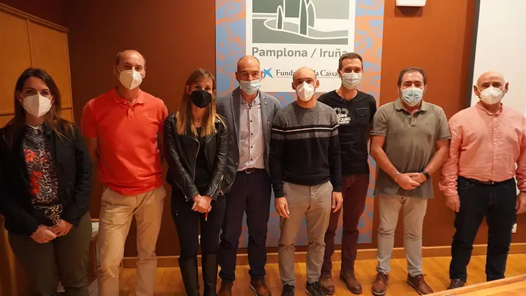 La nueva Ejecutiva de la sección sindical de CCOO en VW,formada por José Luis Huergo, Roberto Lafuente, Fco. Javier Varea, Eloísa Marchite, Jesús Mª Tellería, Miren Marcotegui  y Yolanda Cilleros. CCOO