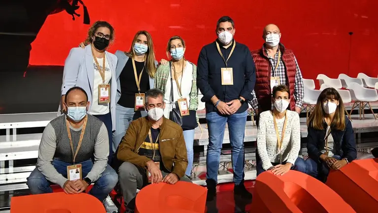 Delegación de los socialistas navarros en el Congreso del PSOE, encabezada por María Chivite - PSN