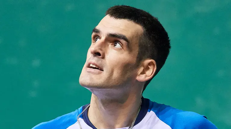 Partido en el frontón Labrti entre Urrutikoetxea - Ezkurdia. MIGUEL OSÉS