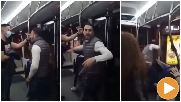 Paliza a un policía en un autobús de Zaragoza.