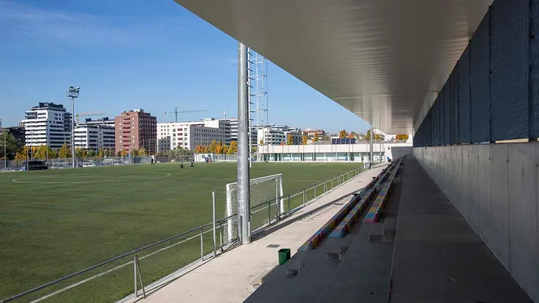 El campo municipal de fútbol de Lezkairu. AYUNTAMIENTO DE PAMPLONA