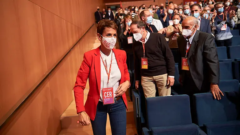 Clausura el 12º Congreso del PSN con la intervención de María Chivite, secretaria general. PABLO LASAOSA