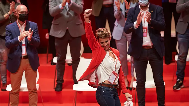 Clausura el 12º Congreso del PSN con la intervención de María Chivite, secretaria general. PABLO LASAOSA