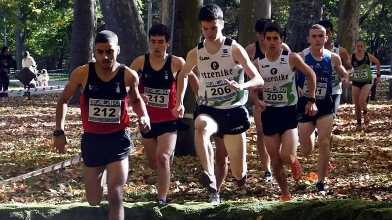 El joven de San Adrián, Hamza Bouazzaoui, durante una competición. FACEBOOK