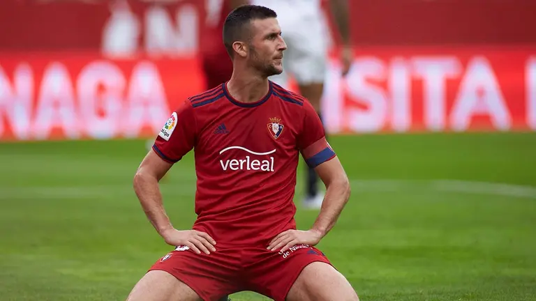 Oier Sanjurjo en el partido Sevilla - Osasuna. Europa Press.