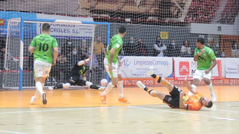 Partido de fútbol sala entre el Ribera Navarra y Palma futsal en Tudela. @RiberaNavarraFS
