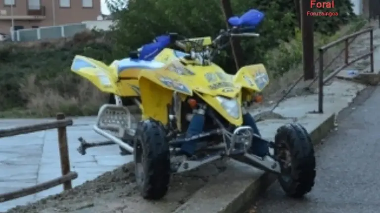 Imagen del vehículo accidentado. POLICÍA FORAL