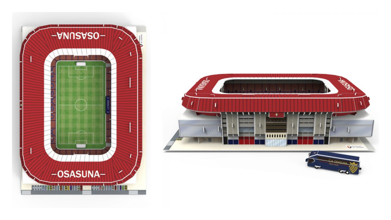 El puzle 3D del nuevo El Sadar que pone a la venta el C.A. Osasuna.