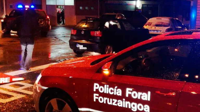 Una intervención de la Policía Foral de archivo.  ARCHIVO