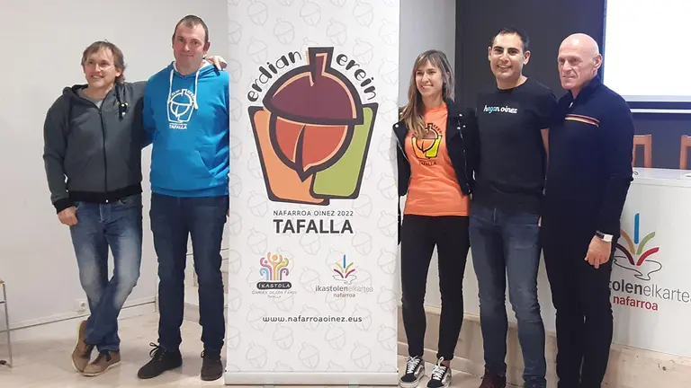 Presentación de la edición de 2022 del Nafarroa Oinez, que acogerá la ikastola Garcés de los Fayos de Tafalla. NAFARROA OINEZ