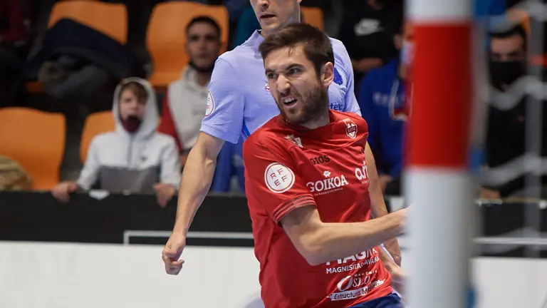 Partido entre Osasuna Xota y Barcelona disputado en el Pabellón Anaitasuna de Pamplona. MIGUEL OSÉS