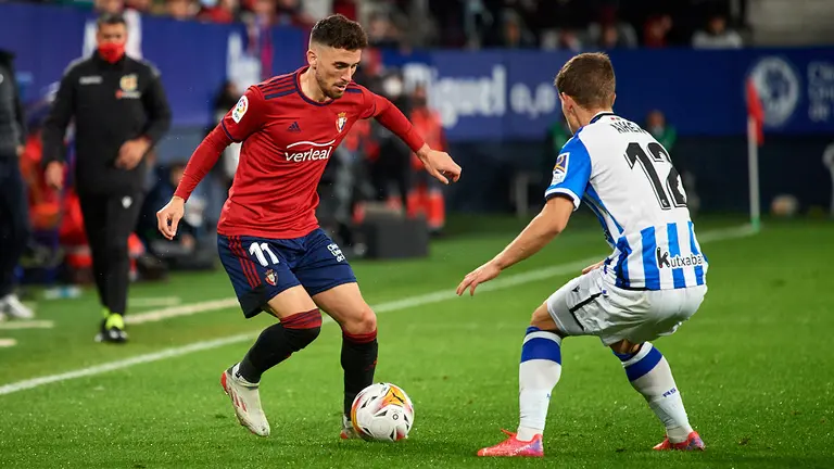 Partido entre Osasuna y Real Sociedad correspondiente a la jornada número 13 disputado en el estadio de El Sadar. MIGUEL OSÉS